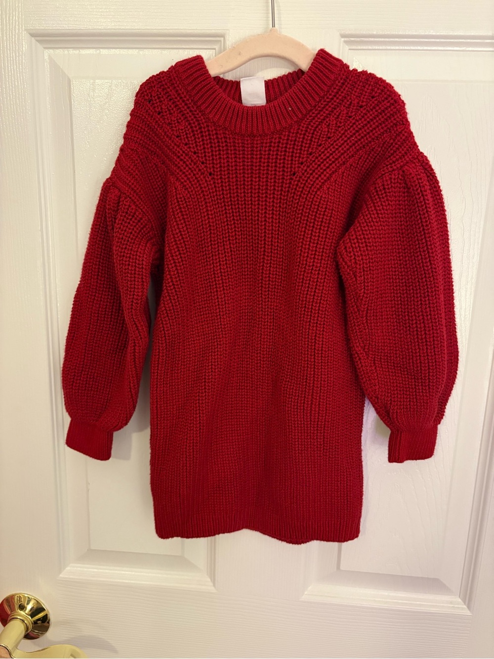 GAP Red Chunky Crew Neck Sweater Dress